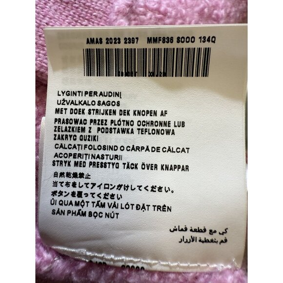 Miu Miu Pink Bouclé Wool-Blend Button-Up Cardigan With Pockets - Picture 12 of 16